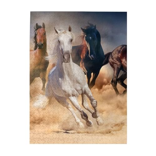 Puzzle 500 Teile für Erwachsene Familien Puzzlespiel für die ganze Familie Anspruchsvolle Puzzles,Pferd läuft in der Wüste Puzzle 500 Teile für Erwachsene Familien Puzzlespiel für die ganze Familie Anspruchsvolle Puzzles,Pferd läuft in der Wüste von Hyaszst