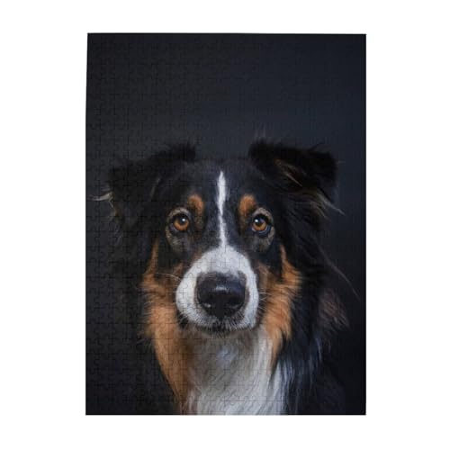 Puzzle 500 Teile für Erwachsene Familien Puzzlespiel für die ganze Familie Anspruchsvolle Puzzles,Porträt von Border Collie Druck Puzzle 500 Teile für Erwachsene Familien Puzzlespiel für die ganze Familie Anspruchsvolle Puzzles,Porträt von Border Collie Druck von Hyaszst