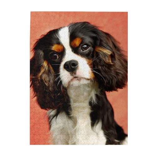 Puzzle 500 Teile für Erwachsene Familien Puzzlespiel für die ganze Familie Anspruchsvolle Puzzles,Shih Tzu Hund Lange Ohren Welpe Tier Haustier Design von Hyaszst