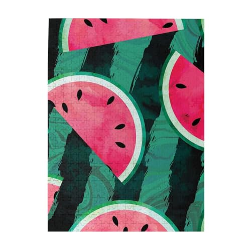 Puzzle 500 Teile für Erwachsene Familien Puzzlespiel für die ganze Familie Anspruchsvolle Puzzles,Sommer Wassermelone Cool Puzzle 500 Teile für Erwachsene Familien Puzzlespiel für die ganze Familie Anspruchsvolle Puzzles,Sommer Wassermelone Cool von Hyaszst
