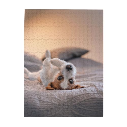 Puzzle 500 Teile für Erwachsene Familien Puzzlespiel für die ganze Familie Anspruchsvolle Puzzles,Süßer Kleiner Hund Jack Russell Terrier Puzzle 500 Teile für Erwachsene Familien Puzzlespiel für die ganze Familie Anspruchsvolle Puzzles,Süßer Kleiner Hund Jack Russell Terrier von Hyaszst