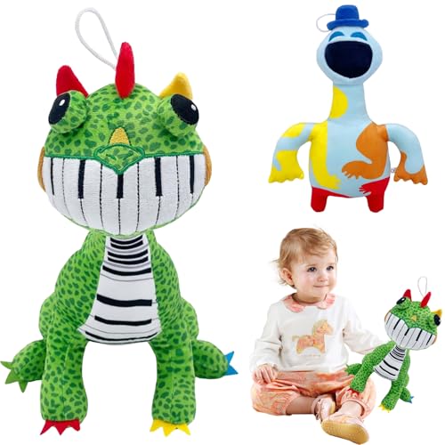Hyfkjdm Nightmare Critters Plush, Smiling Critters Plush Toys, Klavier-Dinosaurier Plüschpuppe, Nightmare Peluche Giocattolo, Pianosaurus Plush, für Kinder und Erwachsene Fans (A) von Hyfkjdm