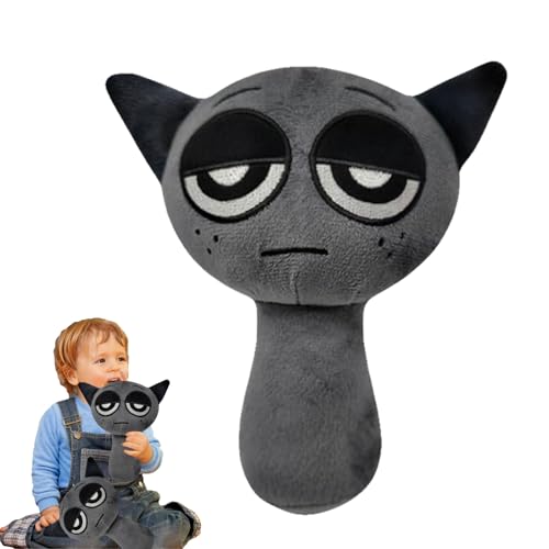 Hyfkjdm Sprunki Kuscheltier, Sprunki Figuren, 20 cm Sprunki Plush, Sprunki Stofftierpuppe, Sprunki Wenda Figuren, Geburtstagsgeschenke für Jungen, Mädchen (Gray) von Hyfkjdm