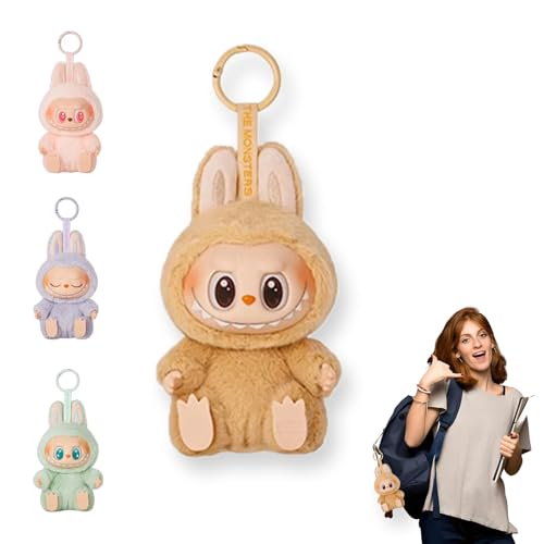 Labubu Puppe, 16 cm Labubu Kuscheltier Keychains, Labubu Monsteres Plüschtier, Labubu Monster Anhänger, Labubu Schlüsselanhänger, Labubu Plushdoll, Geeignet für Schulranzen Dekoration Anhänger(C) von Hyfkjdm