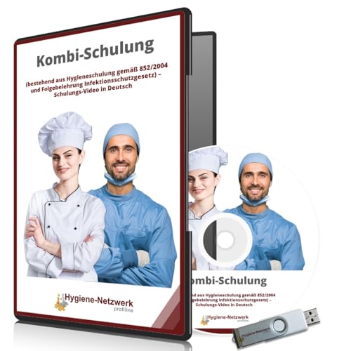 Kombi-Schulungs Video, Hygieneschulung gemäß 852/2004 und Folgebelehrung Infektionsschutzgesetz. Schulung auf Deutsch inkl. ausfüllbare Zertifikate von Hygiene-Netzwerk profiline