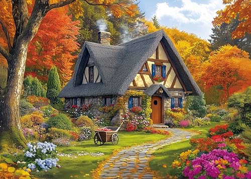 Hykmy Puzzle 1000 Teile Herausforderndes Rätsel Pädagogisches Spielzeug Geschenke Klassische Puzzles für Erwachsene und Kinder ab 14 Jahren,70x50cm-Herbsthütte Hykmy Puzzle 1000 Teile Herausforderndes Rätsel Pädagogisches Spielzeug Geschenke Klassische Puzzles für Erwachsene und Kinder ab 14 Jahren,70x50cm-Herbsthütte von Hykmy