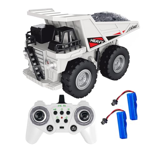 Hylukon Ferngesteuerter Muldenkipper, 2,4 GHz 6-Kanal-Baufahrzeug-Spielzeug mit Lichtern, Baustellenfahrzeuge Ferngesteuertes Auto für Kleinkinder, Kinder, Jungen und Mädchen von Hylukon
