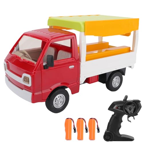 Hylukon Ferngesteuertes Auto, 1:16 2,4 GHz RC Truck mit Lichtern und Musik, 6 Kanal, zu öffnenden Türen, RC Auto für Rollenspiele, Eltern Kind Interaktion (Rot) von Hylukon
