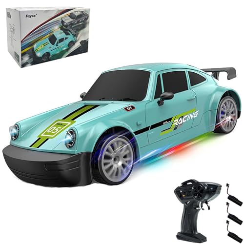 Hylukon Ferngesteuertes Auto, 1:20 RC Drift Car 2,4G Mit Lichtern, Austauschbaren Reifen, Langer Ausdauer - Für Kinder, Jungen, Mädchen von Hylukon