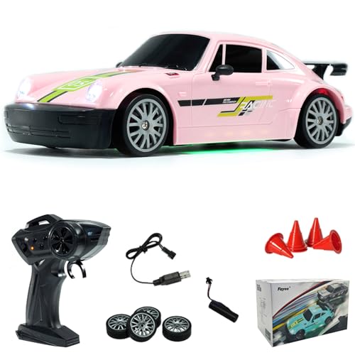 Hylukon Ferngesteuertes Auto, 1:20 RC Drift Car 2,4G Mit Lichtern, Austauschbaren Reifen, Langer Ausdauer - für Kinder, Jungen, Mädchen von Hylukon