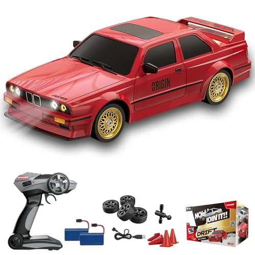 Hylukon Ferngesteuertes Auto, 2,4 GHz RC Drift Car 30 km/h Ferngesteuertes Drift Car 1/16 Ferngesteuertes Auto Rennauto mit Vorder- und Rücklichtern im Retro-Stil Hylukon Ferngesteuertes Auto, 2,4 GHz RC Drift Car 30 km/h Ferngesteuertes Drift Car 1/16 Ferngesteuertes Auto Rennauto mit Vorder- und Rücklichtern im Retro-Stil von Hylukon