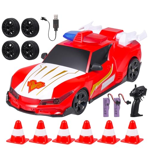 Hylukon Ferngesteuertes Auto, Polizeiauto 4WD RC Auto Drift Car mit Lichtern, RC Drift Car Geburtstagsgeschenk für Kinder, Jungen und Mädchen Hylukon Ferngesteuertes Auto, Polizeiauto 4WD RC Auto Drift Car mit Lichtern, RC Drift Car Geburtstagsgeschenk für Kinder, Jungen und Mädchen von Hylukon