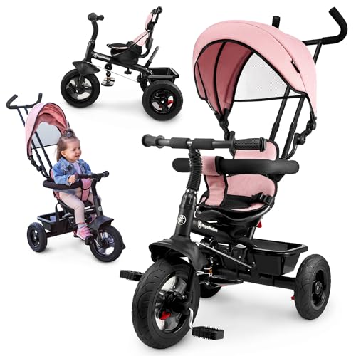 HyperMotion Dreirad ab 1 Jahr mit Schubstange - 3-in-1 Kinderfahrzeug für 1-4 Jahre, bis 20 kg - mit höhenverstellbarem Elterngriff und Schiebelenker, Rosa HyperMotion Dreirad ab 1 Jahr mit Schubstange - 3-in-1 Kinderfahrzeug für 1-4 Jahre, bis 20 kg - mit höhenverstellbarem Elterngriff und Schiebelenker, Rosa von HyperMotion