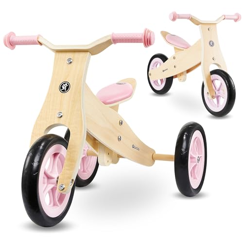 HyperMotion Holzdreirad für EIN Kind ab 18 Monaten, Kinderlaufrad 2in1 Percy, Fahrräder für Kleinkinder, Laufrad für einen Jungen und EIN Mädchen ab 2 Jahren, Verstellbarer Sitz, Rosa HyperMotion Holzdreirad für EIN Kind ab 18 Monaten, Kinderlaufrad 2in1 Percy, Fahrräder für Kleinkinder, Laufrad für einen Jungen und EIN Mädchen ab 2 Jahren, Verstellbarer Sitz, Rosa von HyperMotion