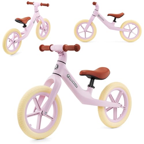 HyperMotion Laufrad Marcelo – Leicht Und Stabil, Verstellbarer Sitz, PU-Retro-Räder – Für Kinder Ab 18 Monaten, Rosa von HyperMotion