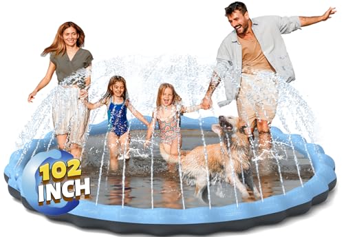 Rutschfestes Spritzpad für Kinder und Hunde, Hyperzoo 259,1 cm, extra großes Sprinkler-Spritzpad für Kinder im Alter von 4–8 Jahren, verdickte Sprinkler-Spielmatte, Hinterhof, Sommer Rutschfestes Spritzpad für Kinder und Hunde, Hyperzoo 259,1 cm, extra großes Sprinkler-Spritzpad für Kinder im Alter von 4–8 Jahren, verdickte Sprinkler-Spielmatte, Hinterhof, Sommer von Hyperzoo