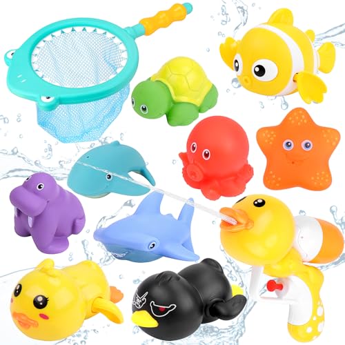 Hysagtek Badespielzeug Baby, 12 Stück Wasserspielzeug Baby Ab 1 2 3 4 Jahre, Badewannenspielzeug Kinder mit Aufbewahrungstasche, Pool Spielzeug Kinder Outdoor Hysagtek Badespielzeug Baby, 12 Stück Wasserspielzeug Baby Ab 1 2 3 4 Jahre, Badewannenspielzeug Kinder mit Aufbewahrungstasche, Pool Spielzeug Kinder Outdoor von Hysagtek