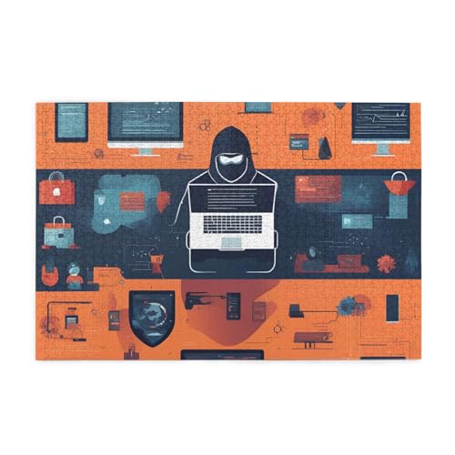 Jigsaw Puzzles1000 Teile Hytter Hacker Angriffsmuster Pädagogisches Intellektuelles Holzpuzzles, lustige Puzzles, Stressabbau-Spiel Jigsaw Puzzles1000 Teile Hytter Hacker Angriffsmuster Pädagogisches Intellektuelles Holzpuzzles, lustige Puzzles, Stressabbau-Spiel von Hytter