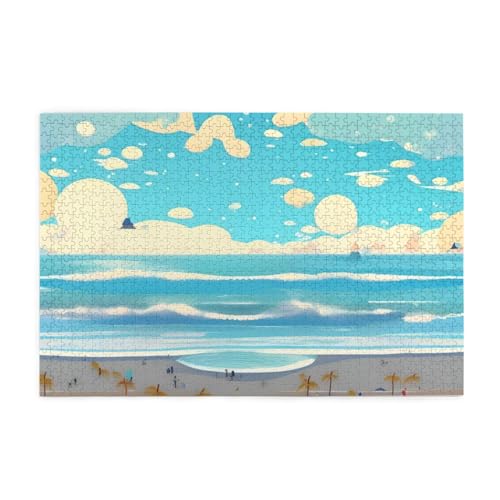 Jigsaw Puzzles1000 Teile Hytter Strand Cartoon Muster Pädagogische Intellektuelle Holzpuzzles Lustige Puzzles Stressabbau Spiel Jigsaw Puzzles1000 Teile Hytter Strand Cartoon Muster Pädagogische Intellektuelle Holzpuzzles Lustige Puzzles Stressabbau Spiel von Hytter