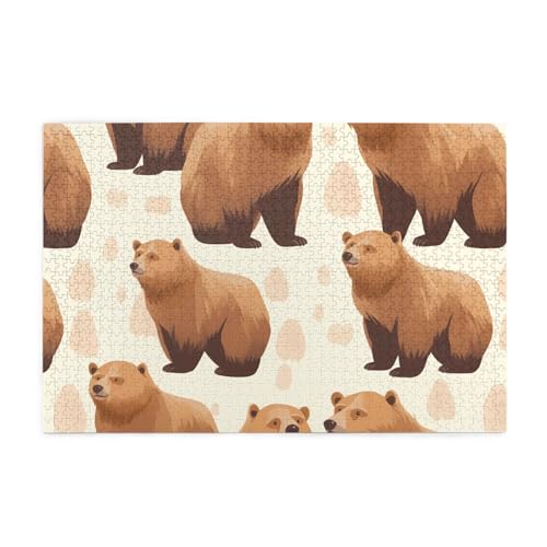 Puzzles1000 Teile Hytter Braunbär Muster Pädagogische Intellektuelle Holzpuzzles Lustige Puzzles Stressabbau Spiel Puzzles1000 Teile Hytter Braunbär Muster Pädagogische Intellektuelle Holzpuzzles Lustige Puzzles Stressabbau Spiel von Hytter