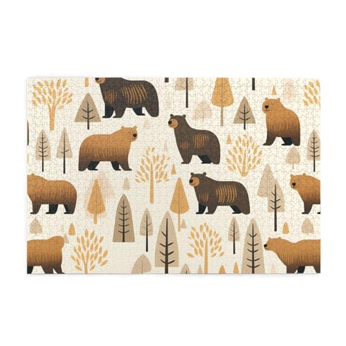 Puzzles1000 Teile Hytter Braunbären Muster Pädagogische Intellektuelle Holzpuzzles Lustige Puzzles Stressabbau-Spiel Puzzles1000 Teile Hytter Braunbären Muster Pädagogische Intellektuelle Holzpuzzles Lustige Puzzles Stressabbau-Spiel von Hytter