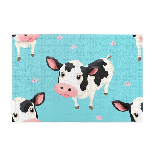 Puzzles1000 Teile Hytter Cute Cartoon Kuh Muster Pädagogische Intellektuelle Holzpuzzles Lustige Puzzles Stressabbau Spiel Puzzles1000 Teile Hytter Cute Cartoon Kuh Muster Pädagogische Intellektuelle Holzpuzzles Lustige Puzzles Stressabbau Spiel von Hytter