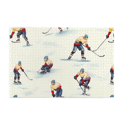 Puzzles1000 Teile Hytter Eishockey Muster Pädagogische Intellektuelle Holzpuzzles Lustige Puzzles Stressabbau Spiel Puzzles1000 Teile Hytter Eishockey Muster Pädagogische Intellektuelle Holzpuzzles Lustige Puzzles Stressabbau Spiel von Hytter