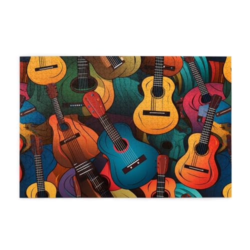 Puzzles1000 Teile Hytter Farbe Akustik und Gitarren Muster pädagogische intellektuelle Holzpuzzles, lustige Puzzles, Stressabbau-Spiel Puzzles1000 Teile Hytter Farbe Akustik und Gitarren Muster pädagogische intellektuelle Holzpuzzles, lustige Puzzles, Stressabbau-Spiel von Hytter
