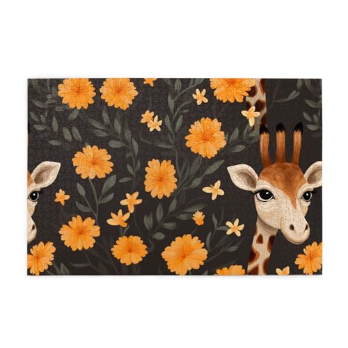 Puzzles1000 Teile Hytter Giraffe mit Blumenmuster Pädagogische Intellektuelle Holzpuzzles Lustige Puzzles Stressabbau-Spiel Puzzles1000 Teile Hytter Giraffe mit Blumenmuster Pädagogische Intellektuelle Holzpuzzles Lustige Puzzles Stressabbau-Spiel von Hytter