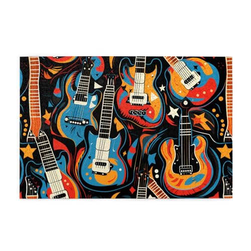 Puzzles1000 Teile Hytter Gitarren Kunst Muster Pädagogische Intellektuelle Holzpuzzles Lustige Puzzles Stressabbau-Spiel Puzzles1000 Teile Hytter Gitarren Kunst Muster Pädagogische Intellektuelle Holzpuzzles Lustige Puzzles Stressabbau-Spiel von Hytter