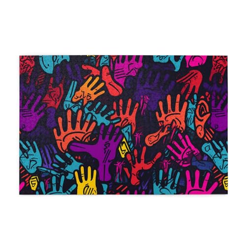 Puzzles1000 Teile Hytter Graffiti-Handmuster Pädagogische Intellektuelle Holzpuzzles Lustige Puzzles Stressabbau-Spiel Puzzles1000 Teile Hytter Graffiti-Handmuster Pädagogische Intellektuelle Holzpuzzles Lustige Puzzles Stressabbau-Spiel von Hytter