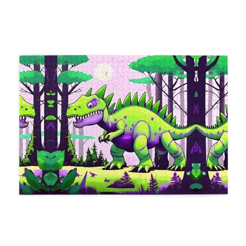Puzzles1000 Teile Hytter Grünes Dinosaurier-Muster Pädagogische Intellektuelle Holzpuzzles, lustige Puzzles, Stressabbau-Spiel Puzzles1000 Teile Hytter Grünes Dinosaurier-Muster Pädagogische Intellektuelle Holzpuzzles, lustige Puzzles, Stressabbau-Spiel von Hytter
