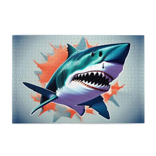Puzzles1000 Teile Hytter Hai Sperma Muster Pädagogische Intellektuelle Holzpuzzles Lustige Puzzles Stressabbau Spiel von Hytter