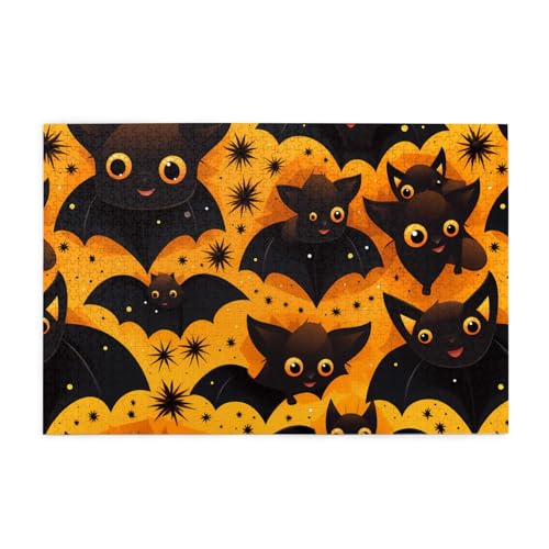 Puzzles1000 Teile Hytter Halloween-Fledermaus-Muster Pädagogische Intellektuelle Holzpuzzles, lustige Puzzles, Stressabbau-Spiel Puzzles1000 Teile Hytter Halloween-Fledermaus-Muster Pädagogische Intellektuelle Holzpuzzles, lustige Puzzles, Stressabbau-Spiel von Hytter