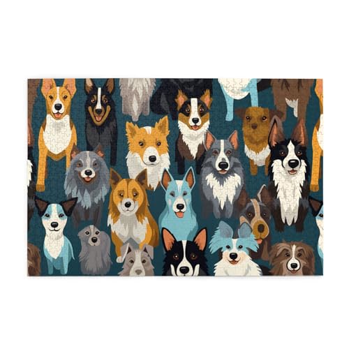 Puzzles1000 Teile Hytter Hunde Muster Pädagogische Intellektuelle Holzpuzzles Lustige Puzzles Stressabbau-Spiel Puzzles1000 Teile Hytter Hunde Muster Pädagogische Intellektuelle Holzpuzzles Lustige Puzzles Stressabbau-Spiel von Hytter