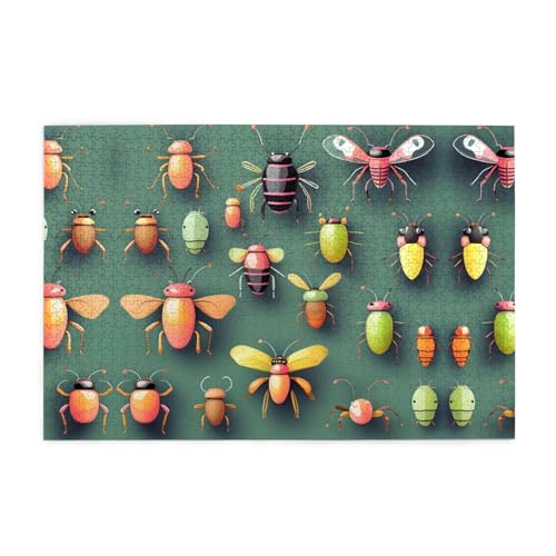 Puzzles1000 Teile Hytter Insektenatlas-Muster Pädagogische Intellektuelle Holzpuzzles Lustige Puzzles Stressabbau-Spiel Puzzles1000 Teile Hytter Insektenatlas-Muster Pädagogische Intellektuelle Holzpuzzles Lustige Puzzles Stressabbau-Spiel von Hytter