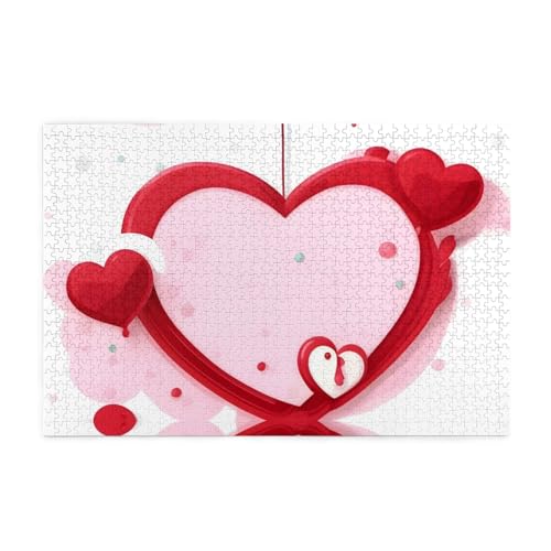 Puzzles1000 Teile Hytter Little Red Heart Pattern Pädagogische Intellektuelle Holzpuzzles, lustige Puzzles, Stressabbau-Spiel Puzzles1000 Teile Hytter Little Red Heart Pattern Pädagogische Intellektuelle Holzpuzzles, lustige Puzzles, Stressabbau-Spiel von Hytter