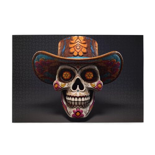 Puzzles1000 Teile Hytter Mexikanisches Halloween-Totenkopf-Muster pädagogische intellektuelle Holzpuzzles lustige Puzzles Stressabbau-Spiel Puzzles1000 Teile Hytter Mexikanisches Halloween-Totenkopf-Muster pädagogische intellektuelle Holzpuzzles lustige Puzzles Stressabbau-Spiel von Hytter