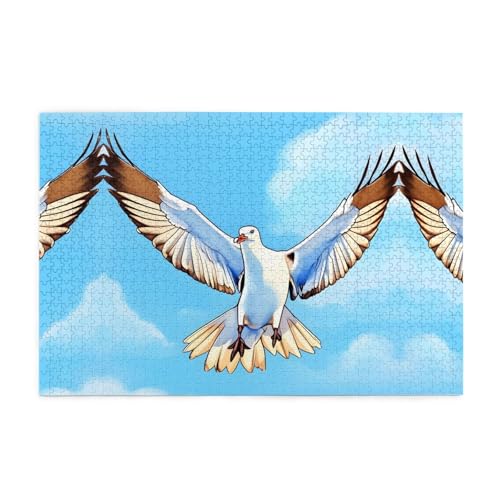 Puzzles1000 Teile Hytter Möwen im Flugmuster Pädagogische Intellektuelle Holzpuzzles Lustige Puzzles Stressabbau-Spiel von Hytter