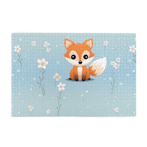 Puzzles1000 Teile Hytter Niedliches Babyfuchsmuster Pädagogische Intellektuelle Holzpuzzles, lustige Puzzles, Stressabbau-Spiel Puzzles1000 Teile Hytter Niedliches Babyfuchsmuster Pädagogische Intellektuelle Holzpuzzles, lustige Puzzles, Stressabbau-Spiel von Hytter