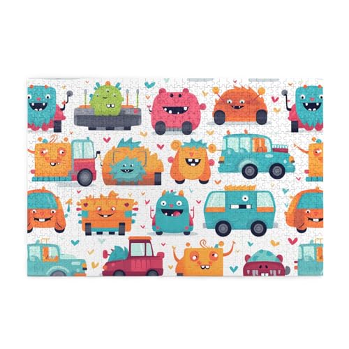 Puzzles1000 Teile Hytter Niedliches Monstertrucks-Muster Pädagogische Intellektuelle Holzpuzzles Lustige Puzzles Stressabbau-Spiel Puzzles1000 Teile Hytter Niedliches Monstertrucks-Muster Pädagogische Intellektuelle Holzpuzzles Lustige Puzzles Stressabbau-Spiel von Hytter