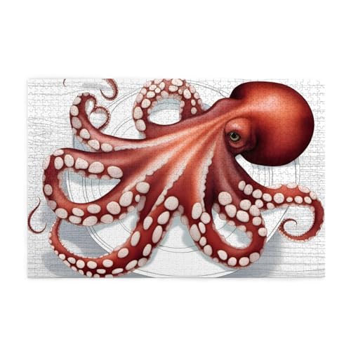 Puzzles1000 Teile Hytter Niedliches Oktopus-Muster Pädagogische Intellektuelle Holzpuzzles Lustige Puzzles Stressabbau-Spiel Puzzles1000 Teile Hytter Niedliches Oktopus-Muster Pädagogische Intellektuelle Holzpuzzles Lustige Puzzles Stressabbau-Spiel von Hytter