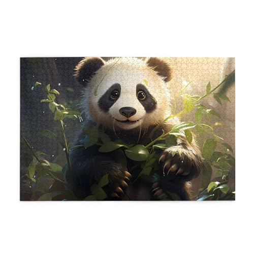 Puzzles1000 Teile Hytter Niedliches Panda-Pflanzenmuster Pädagogische Intellektuelle Holzpuzzles, lustige Puzzles, Stressabbau-Spiel Puzzles1000 Teile Hytter Niedliches Panda-Pflanzenmuster Pädagogische Intellektuelle Holzpuzzles, lustige Puzzles, Stressabbau-Spiel von Hytter
