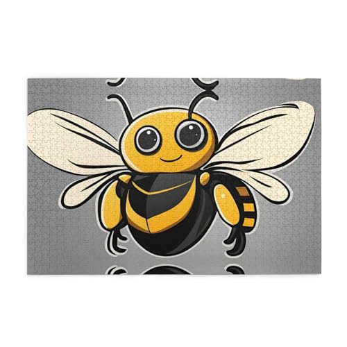 Puzzles1000 Teile Hytter Niedliches gelbes Bienenmuster Pädagogisches Intellektuelles Holzpuzzles, lustige Puzzles, Stressabbau-Spiel Puzzles1000 Teile Hytter Niedliches gelbes Bienenmuster Pädagogisches Intellektuelles Holzpuzzles, lustige Puzzles, Stressabbau-Spiel von Hytter