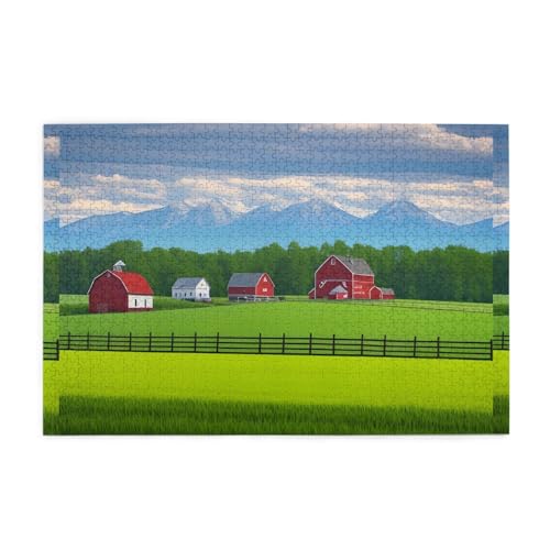 Puzzles1000 Teile Hytter Nordamerikanisches Bauernlandschaftsmuster pädagogische intellektuelle Holzpuzzles, lustige Puzzles, Stressabbau-Spiel Puzzles1000 Teile Hytter Nordamerikanisches Bauernlandschaftsmuster pädagogische intellektuelle Holzpuzzles, lustige Puzzles, Stressabbau-Spiel von Hytter
