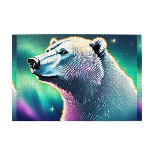Puzzles1000 Teile Hytter Nordlichter Eisbär Muster Pädagogische Intellektuelle Holzpuzzles Lustige Puzzles Stressabbau Spiel Puzzles1000 Teile Hytter Nordlichter Eisbär Muster Pädagogische Intellektuelle Holzpuzzles Lustige Puzzles Stressabbau Spiel von Hytter