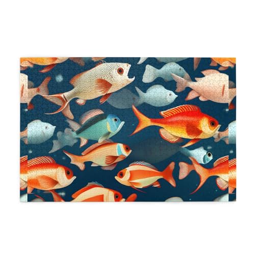 Puzzles1000 Teile Hytter Ozeanfische Muster Pädagogische Intellektuelle Holzpuzzles Lustige Puzzles Stressabbau Spiel Puzzles1000 Teile Hytter Ozeanfische Muster Pädagogische Intellektuelle Holzpuzzles Lustige Puzzles Stressabbau Spiel von Hytter