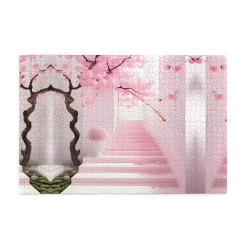 Puzzles1000 Teile Hytter Rosa Kirschblüte Treppenhaus Muster Pädagogische Intellektuelle Holzpuzzles Lustige Puzzles Stressabbau Spiel Puzzles1000 Teile Hytter Rosa Kirschblüte Treppenhaus Muster Pädagogische Intellektuelle Holzpuzzles Lustige Puzzles Stressabbau Spiel von Hytter