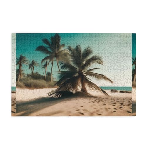 Puzzles1000 Teile Hytter Sand Strand Palme Muster Pädagogische Intellektuelle Holzpuzzles Lustige Puzzles Stressabbau-Spiel Puzzles1000 Teile Hytter Sand Strand Palme Muster Pädagogische Intellektuelle Holzpuzzles Lustige Puzzles Stressabbau-Spiel von Hytter