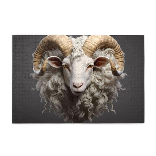Puzzles1000 Teile Hytter Schafkopf Tiermuster Pädagogische Intellektuelle Holzpuzzles Lustige Puzzles Stressabbau-Spiel Puzzles1000 Teile Hytter Schafkopf Tiermuster Pädagogische Intellektuelle Holzpuzzles Lustige Puzzles Stressabbau-Spiel von Hytter